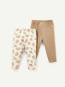 Cozy Pixies 2 件装男婴恐龙印花慢跑裤套装