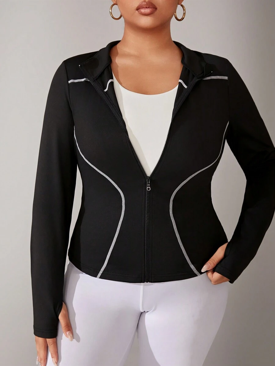 Chaqueta Deportiva Mujer Con Cremallera, Manga Larga Y Protección Solar - Ligera, Transpirable, Ideal Para Running Y Gimnasio
