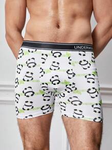 3pcs/Set Men's Simple Letter Print Elastic Waistband Boxer Briefs - Multicolor - View 6