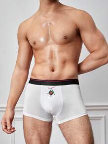 5-Pack Men Plain Print Boxer Briefs - Multicolor - View 6