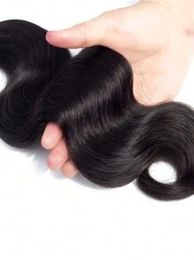 4 bó tóc dài uốn xoăn toàn thân với phần tóc nối bằng tóc thật màu đen tự nhiên 13*4 ren phía trước - SNatural - Xem 5