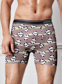 3pcs/Set Men's Simple Letter Print Elastic Waistband Boxer Briefs - Multicolor - View 8