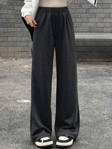 DAZY Pantalones rectos relajados con forro térmico para mujeres