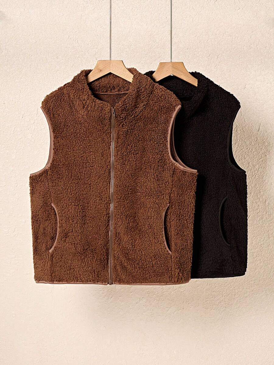 Chiquease Stand Collar Zip-Up Thermal Lined Jacket Set - Multicolor - View 1