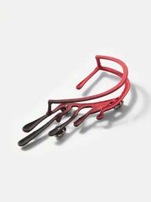 SHEIN ICON 1 Máy Tính Nữ Dễ Thương Y2K Đồng Hồ Phóng Đại Dung Nham Tai Phụ Kiện Thích Hợp Cho Halloween, Đảng, Câu Lạc Bộ Đêm - Màu Đỏ Sâu - Xem 8