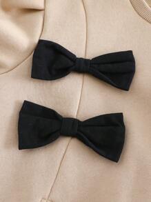 Cozy Pixies 适合年轻女孩的 3D 蝴蝶结圆领落肩套头衫 - 彩色 - 查看 7