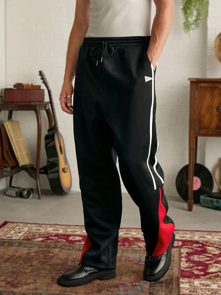 Manfinity VCAY Men's Loose Straight Knit Sweatpants - Multicolor - View 1