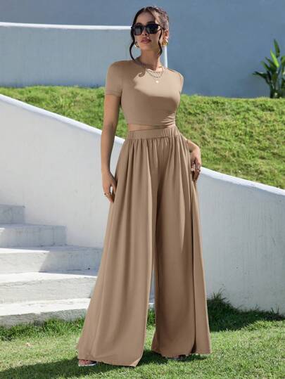 SHEIN Essnce Conjunto de dos piezas de verano