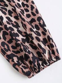 SHEIN Unity New Summer Women Casual Leopard Print French Design Dress Fall Cloth For Women - Multicolor - View 5
