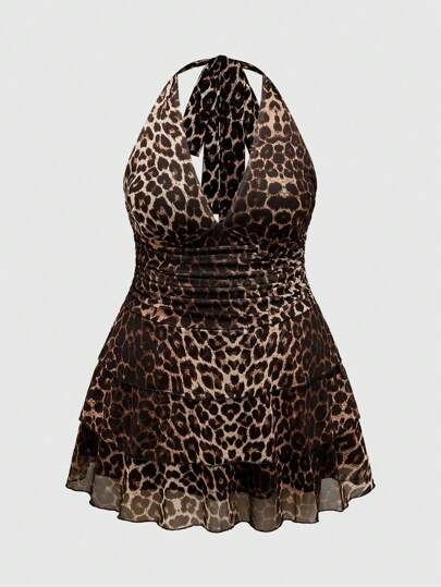 Grunge Punk Robe de style country festival de musique western de grande taille, style punk avec motif zébré