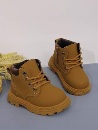 Bottes pour enfants garçons et filles à fermeture éclair, style décontracté et mode