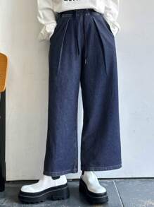 FRIFUL Women Straight Leg Casual Denim Jeans,Baggy Jeans - Blue - View 4