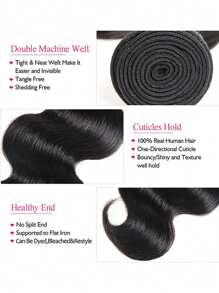 4 bó tóc dài uốn xoăn toàn thân với phần tóc nối bằng tóc thật màu đen tự nhiên 13*4 ren phía trước - SNatural - Xem 7