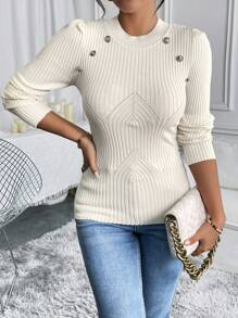 SHEIN Clasi Women's Slim-Fit Textured Jacquard Turtleneck Sweater Top For Warmth And Style, Perfect As A Base Layer.Parties, Music Festivals, Home Wear, Back-To-School Events, Gifting, And Shopping.Fall Sweaters,Basic Top,Winter Clothes