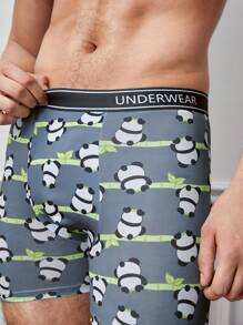 3pcs/Set Men's Simple Letter Print Elastic Waistband Boxer Briefs - Multicolor - View 7