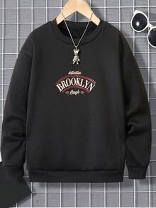 Áo nỉ cổ tròn in hình cá voi và rùa biển cho bé trai tuổi teen - màu đen - Xem 9