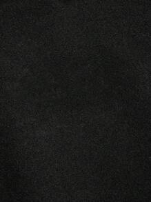 EURMUSE Men Slogan & Figure Graphic Drawstring Thermal Lined Hoodie - Black - View 3