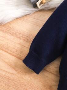 SHEIN Baby Boys V-Neck Button Down Long Sleeve Casual Cardigan