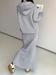 EastFlair Jupe thermique décontractée à queue de poisson pour femmes en hiver - Gris - Voir 7