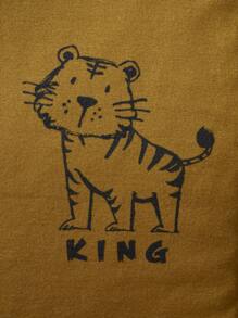 SHEIN 3pcs Pack Infant Baby Boys Casual Comfortable Dinosaur Print Long Sleeve Top, Fall/Winter