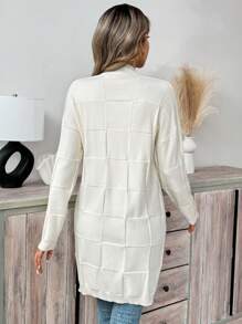 SHEIN Frenchy Women's Solid Color Casual Long Sleeve Cardigan Winter - Apricot - View 2