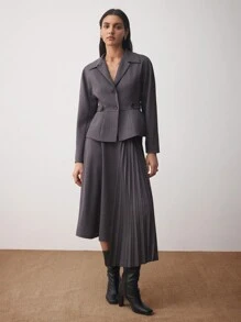 BizChic Women Vintage Elegant Waisted Business Suit Jacket Fall Women Outfits