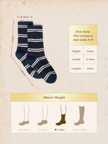 GLOWMODE X HARRY POTTER Bộ 3 đôi tất cổ cao cotton mềm mại co giãn có gân jacquard thêu hàng ngày thường ngày - Màu xanh hải quân - Xem 6