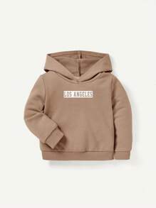 Cozy Pixies Cozy Cub Baby Boy Solid Color Sweatshirt With Letter Print - Brown - View 3