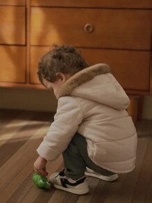 SHEIN 男宝宝可爱加厚休闲冬季夹克 - 彩色 - 查看 7