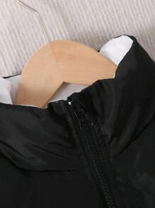 Shorts casuales reversibles, abrigo exterior tipo chaleco con relleno para niñas preadolescentes