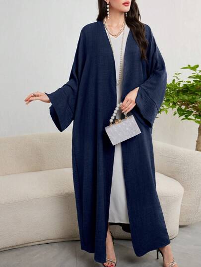 Al Najma 女士纯色蝙蝠袖长款休闲朴素阿拉伯长袍