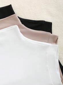 INAWLY Plus Size Solid Color Sleeveless Casual Tank Top - Multicolor - View 6