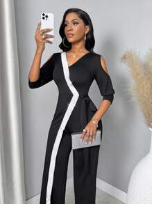 SHEIN Unity Women V-Neck Sleeveless Jumpsuit