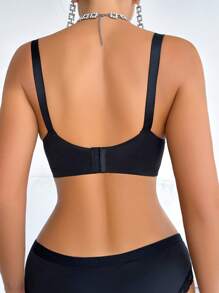 Moonlight&Mama Áo ngực cho con bú màu trơn đơn giản dành cho bà bầu - màu đen - Xem 2