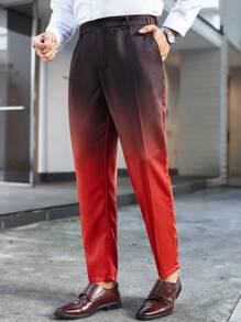 Manfinity Mode Pantaloni casual slim fit da uomo con design graduale della cintura con bottoni e tasche