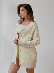 SHEIN Essnce 夏季女士運動服裝3入組套裝 - 杏色 - 查看 5