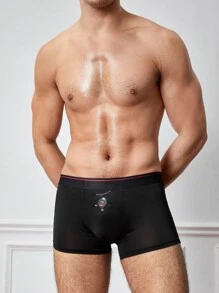 5-Pack Men Plain Print Boxer Briefs - Multicolor - View 5