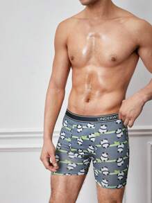 3pcs/Set Men's Simple Letter Print Elastic Waistband Boxer Briefs - Multicolor - View 5