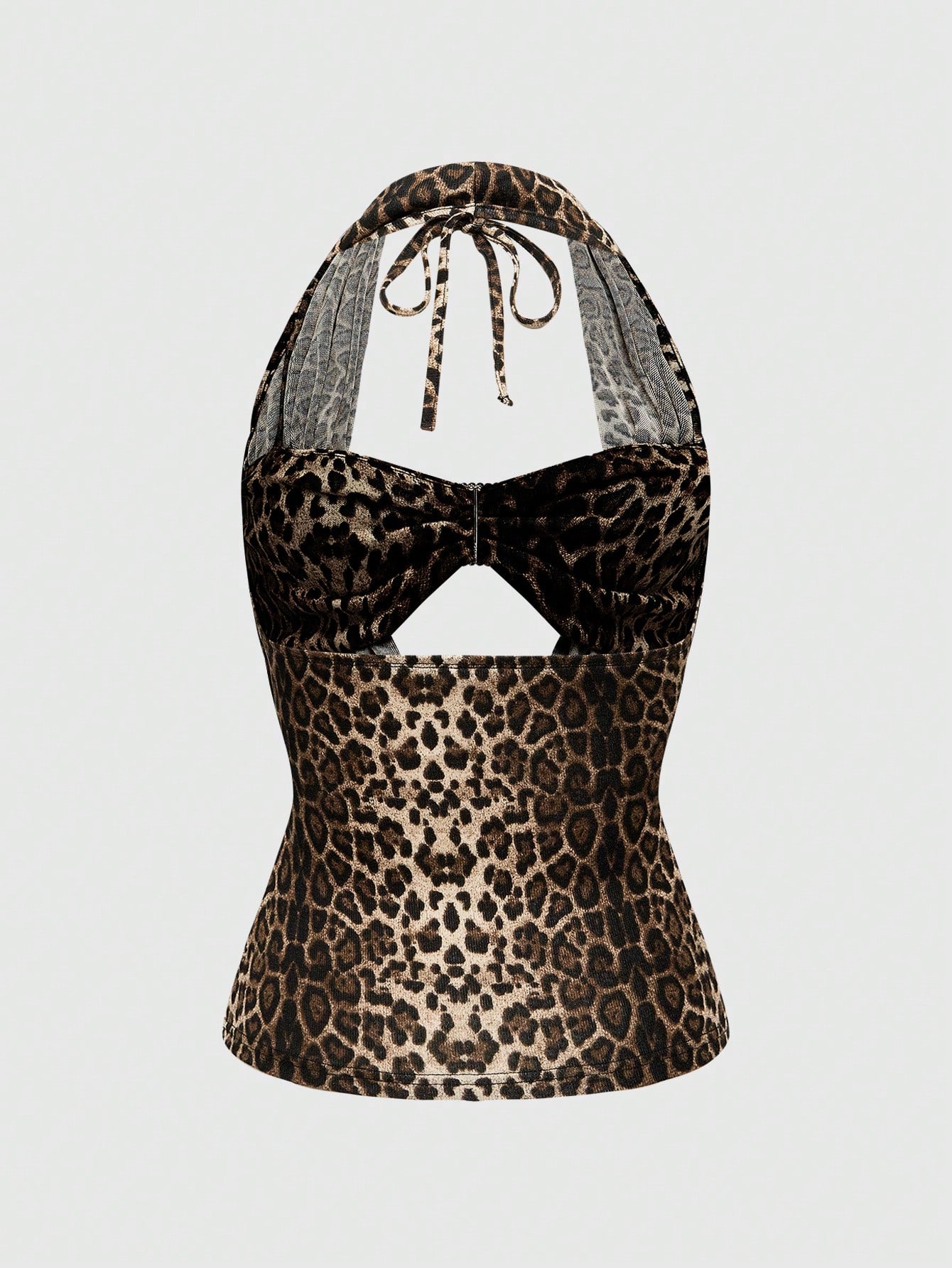 Our Grunge Punk Y2K Gyaru Retro Leopard Print Ruched Waist