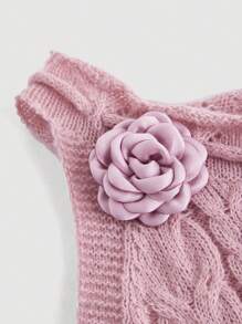 SHEIN MOD Pink Front Tie Twist Knit Sweater,Women Sweater Vest,Y2k,Thanksgiving Women Outfit,Fall Women Outfits,Cute Woolen Vests,Back-To-School Clothing,
