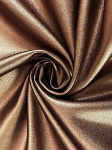 Maweii Plus Size Solid Color Front Button Simple Leggings, Casual Daily Wear - Gold - View 5