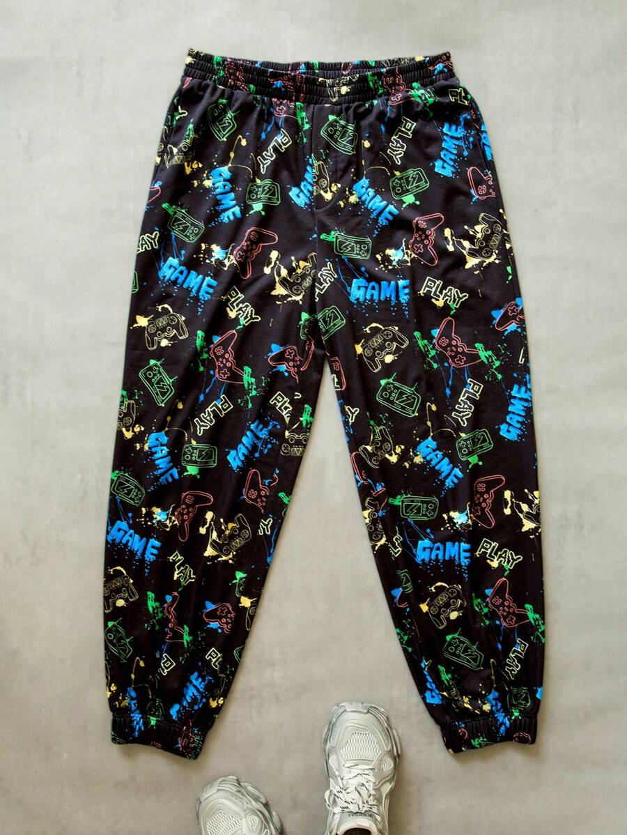 Manfinity VCAY Quần ống đứng lưng thun rộng rãi thoải mái hàng ngày cho nam - Màu Khaki - Xem 1