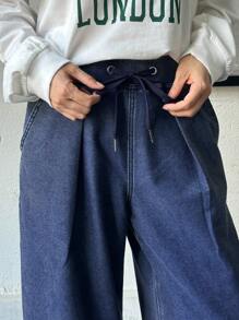 FRIFUL Women Straight Leg Casual Denim Jeans,Baggy Jeans - Blue - View 6