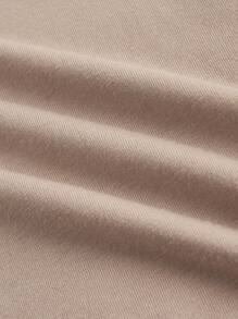 Manfinity VCAY Áo thun nam cổ tròn tay ngắn thoải mái vừa vặn phù hợp cho mùa hè - Màu Khaki - Xem 4
