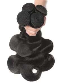 4pcs Body Wave Natural Black Virgin Human Hair Bundles Extension 8-30 Inch Weave Bundles For Women - Natural Black - View 4