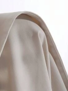 DAZY Camisa de mujer de unicolor, estilo de negocios casual con cuello de solapa, manga larga y cintura ceñida, ropa de otoño