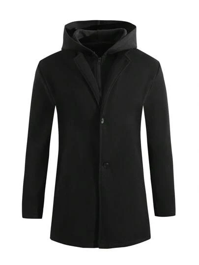 Tonårspojke Snygga pojkar Formell Casual Enkelknäppt mellanlång jacka för dagligt bruk och kontor