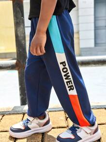 SHEIN Young Boy Fashion Sports Skateboard Baseball Basketball Street Style Mixed Print Warm Winter Pants - Multicolor - View 1