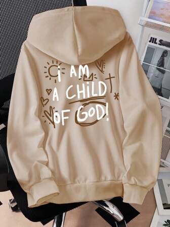 Tween Girls Hooded Sweatshirt With Cute Heart & Doodle Print