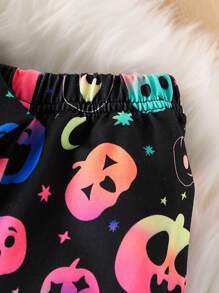 2pcs Baby Boy Halloween Black Autumn Cute Matching Family Outfit - Black - View 6